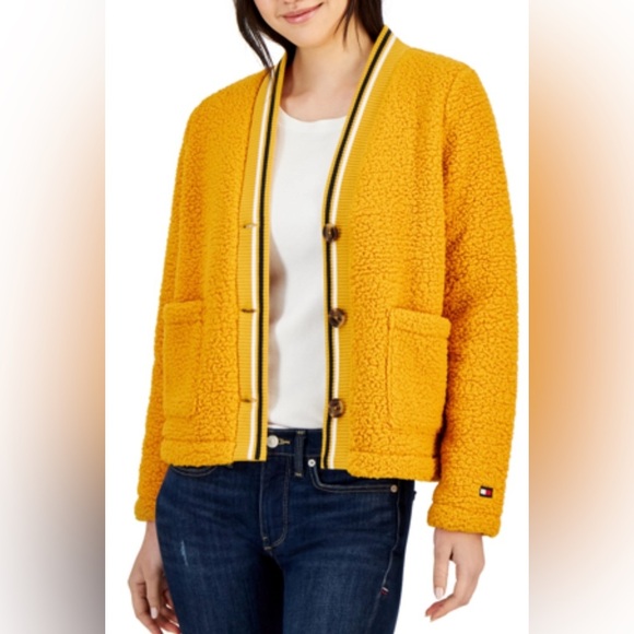 TOMMY HILFIGER
Women's Fuzzy V-Neck Cardigan Sweater Sz XL - Picture 1 of 12